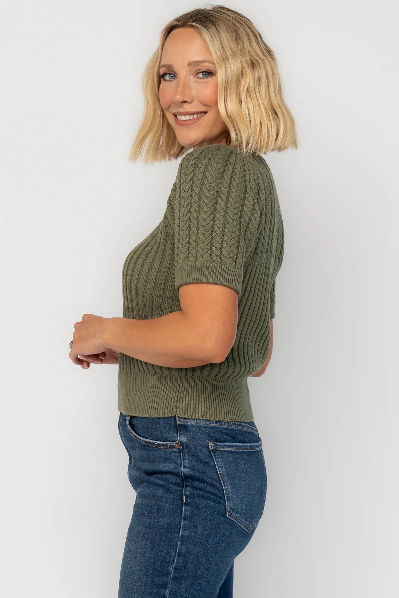 Linden Sweater Top | Olive