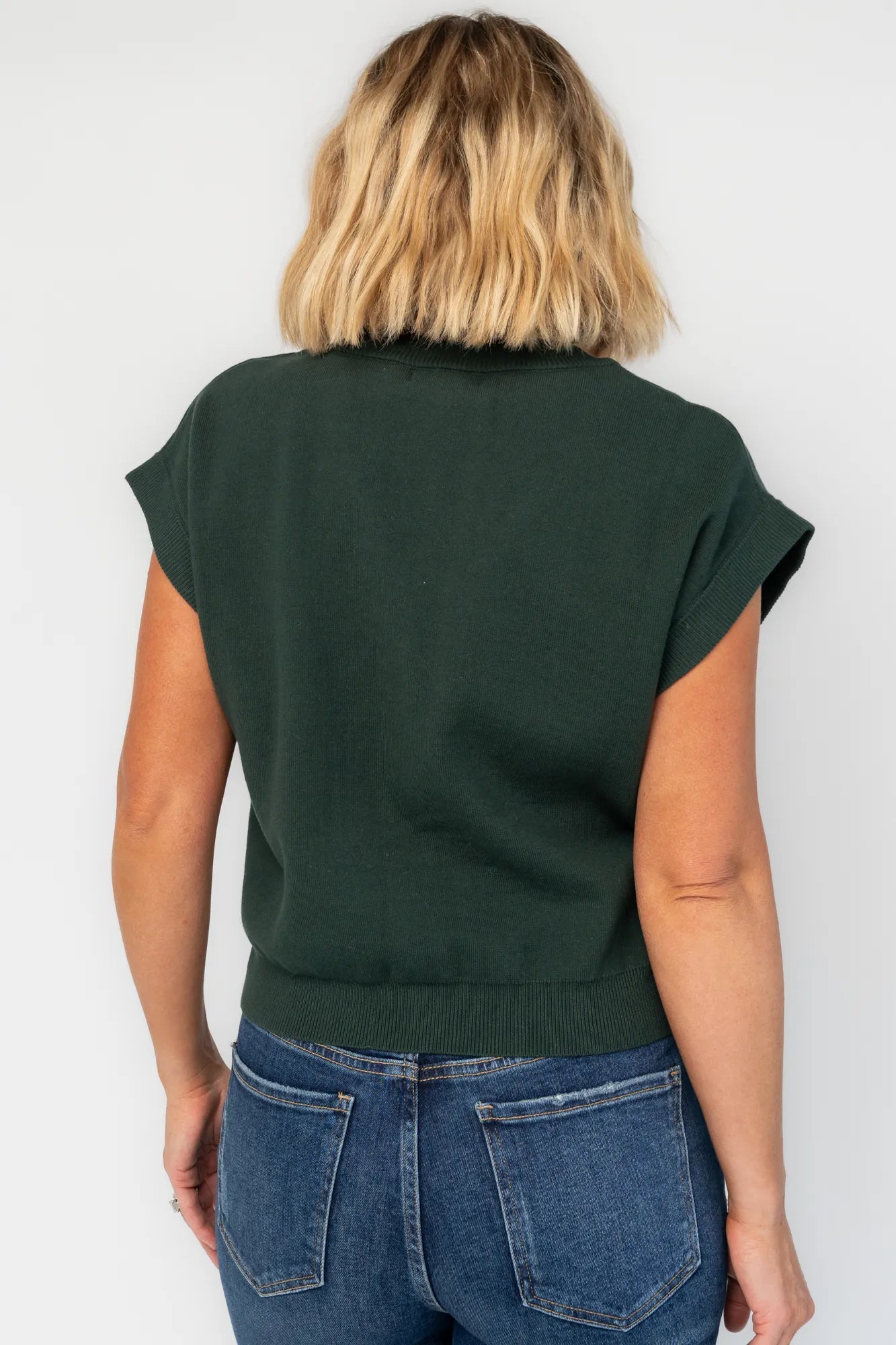 Lily Cardigan Sweater Top | Dark Green