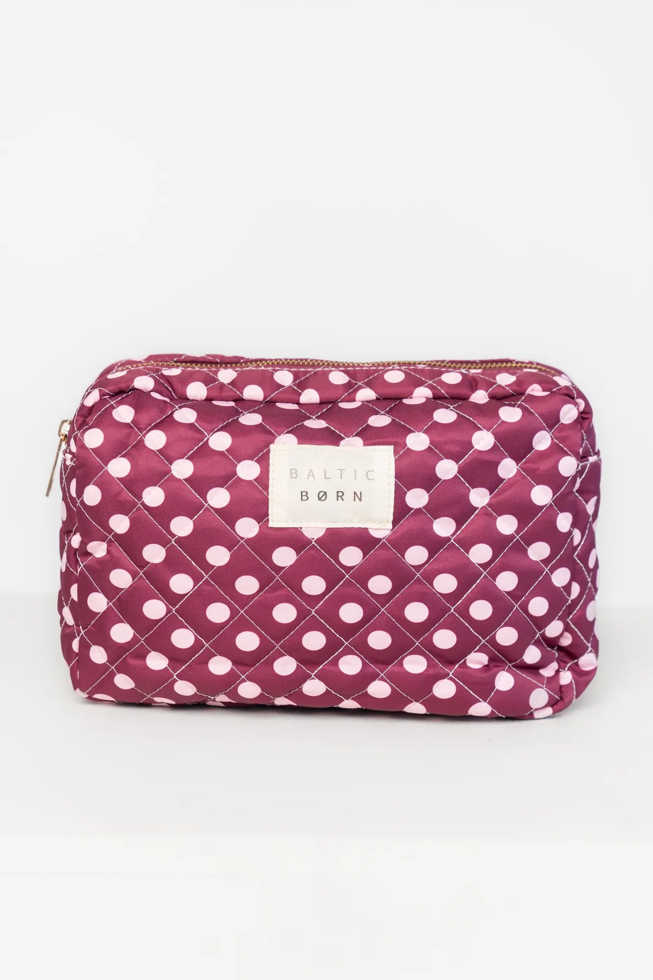 Kelani Quilted Cosmetic Bag Set | Berry + Pink