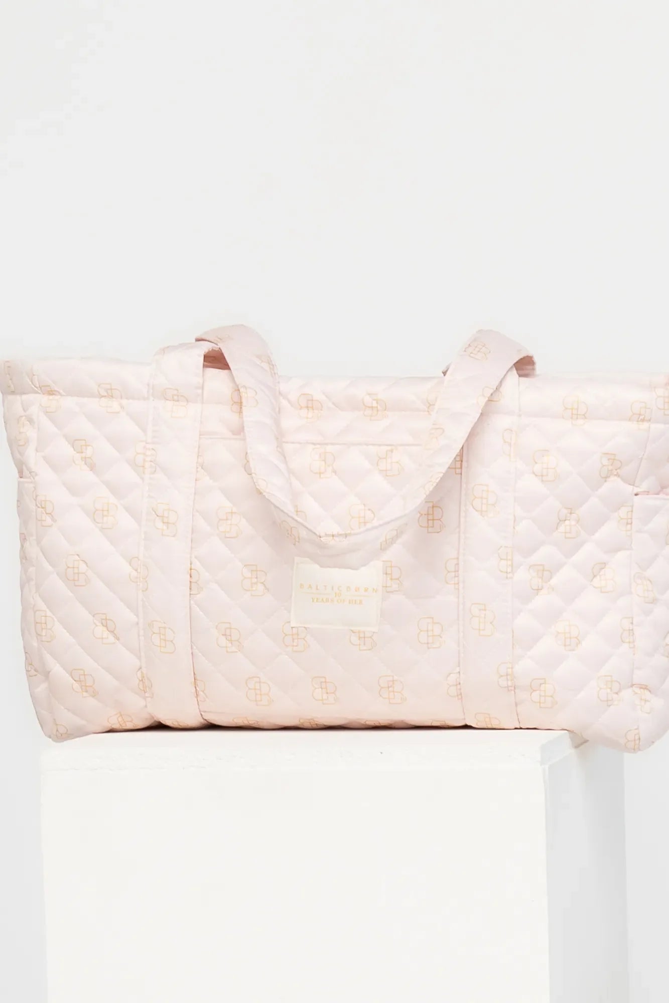 Angela Quilted Tote Bag | Pink