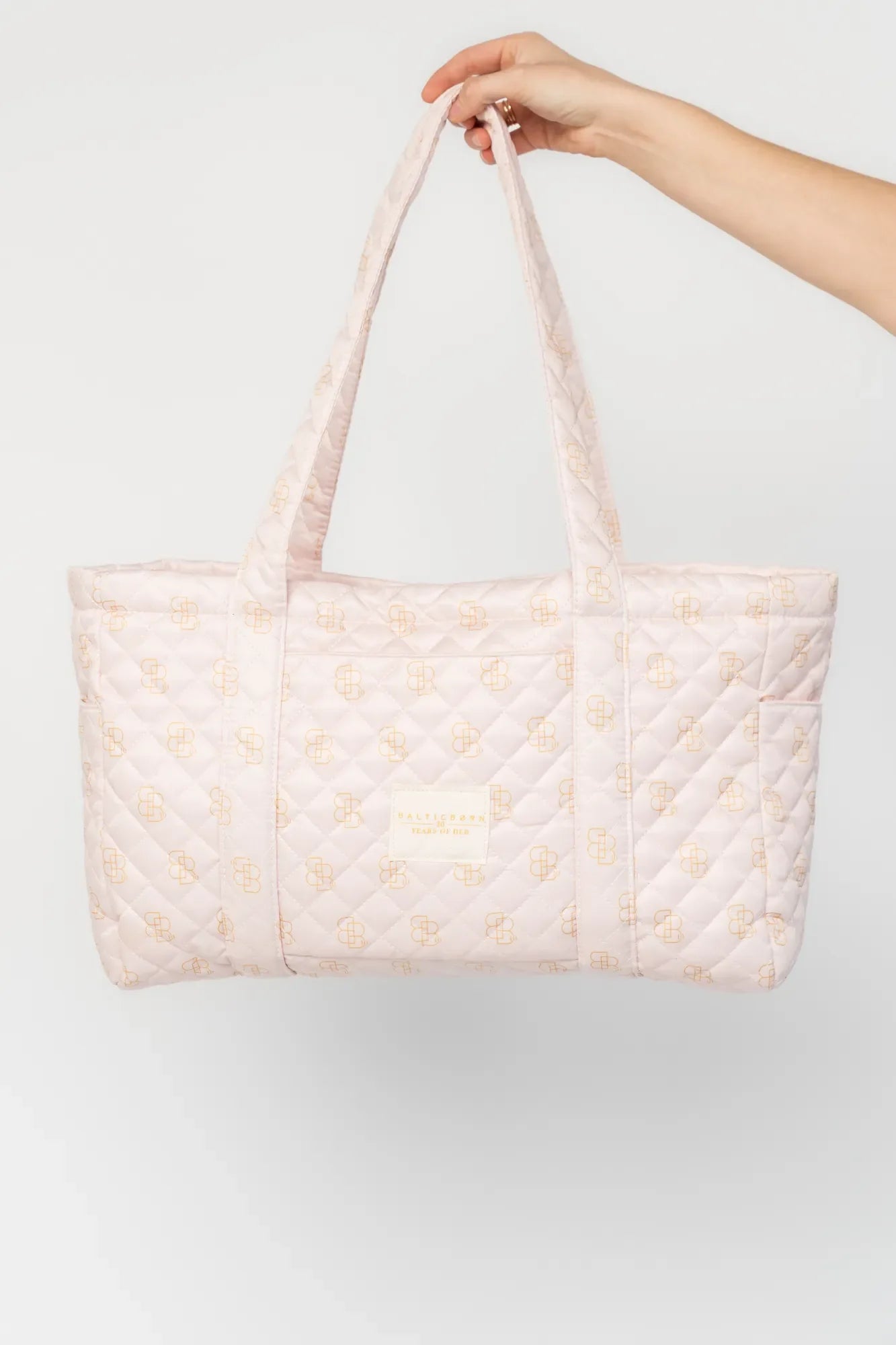 Angela Quilted Tote Bag | Pink