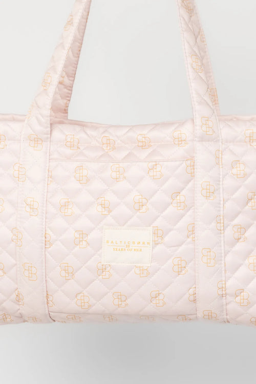 Angela Quilted Tote Bag | Pink
