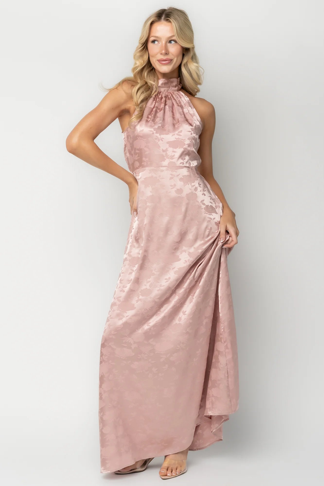 Milan Halter Maxi Dress | Blush