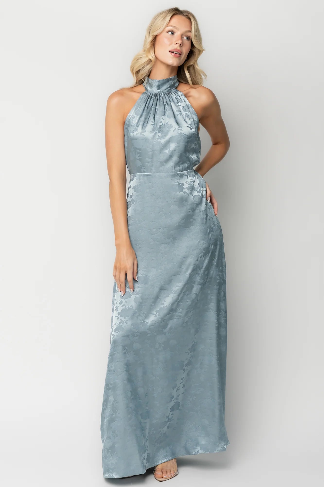 Milan Halter Maxi Dress | Blue
