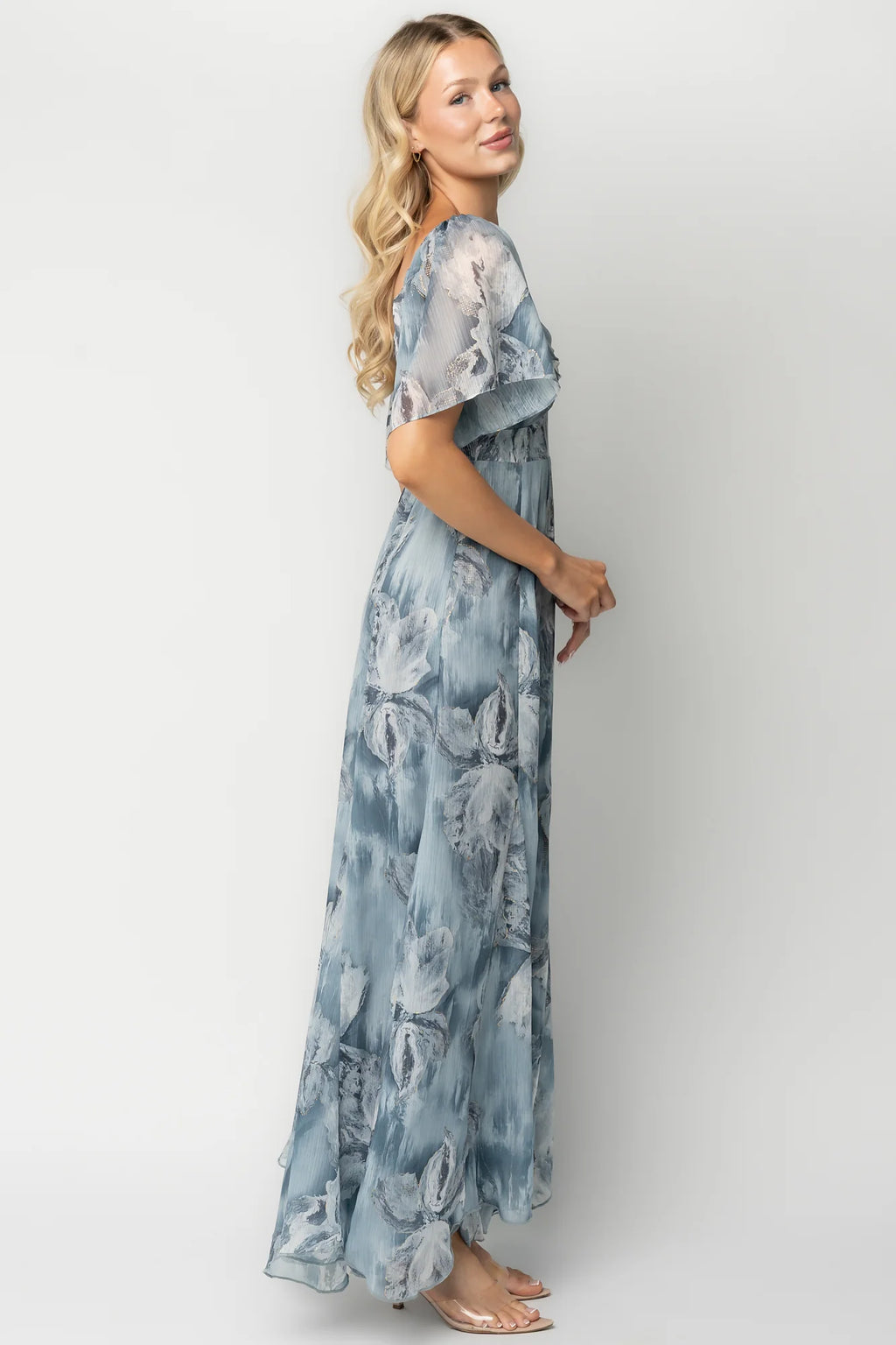 Positano Maxi Dress | Light Blue Floral