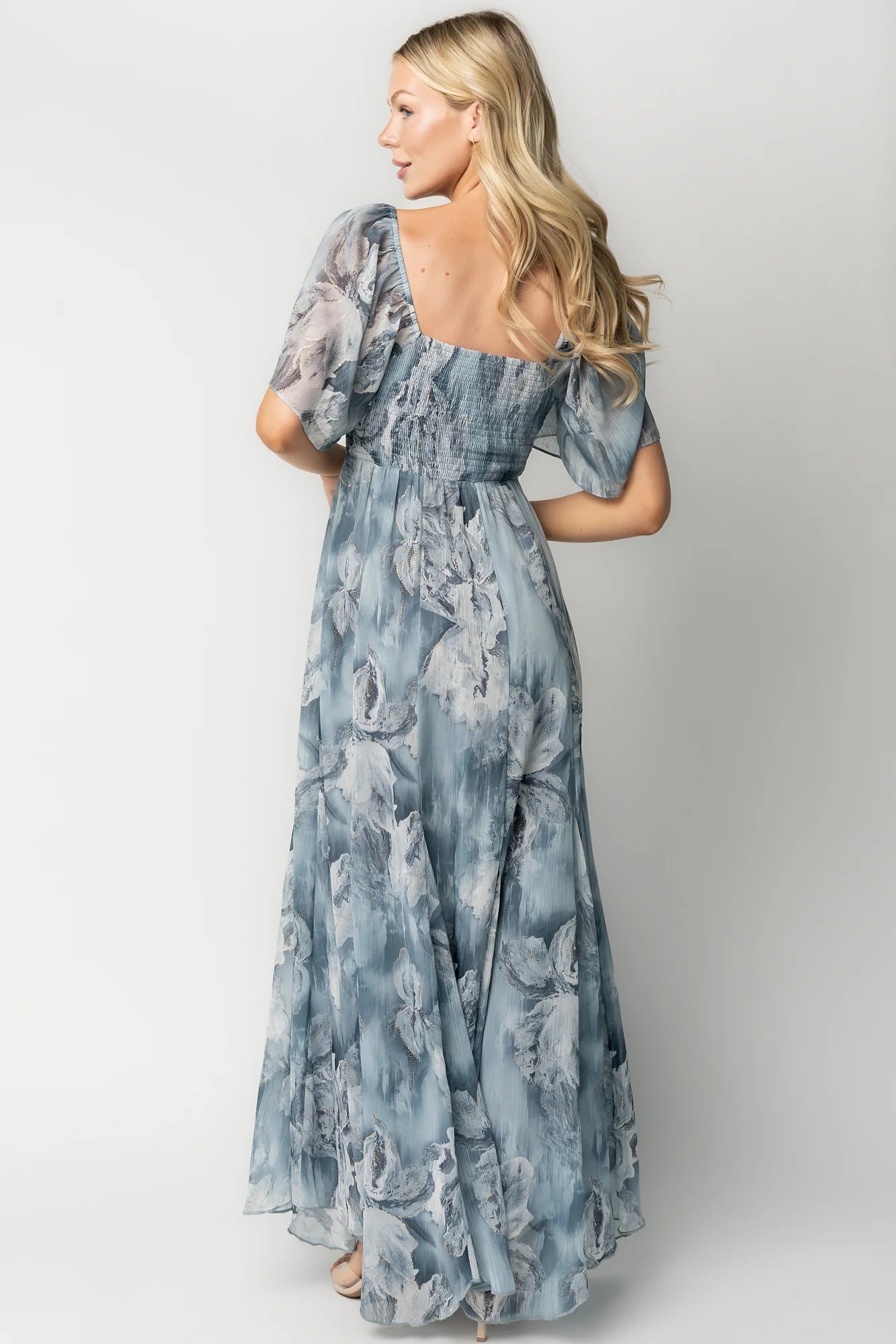 Positano Maxi Dress | Light Blue Floral