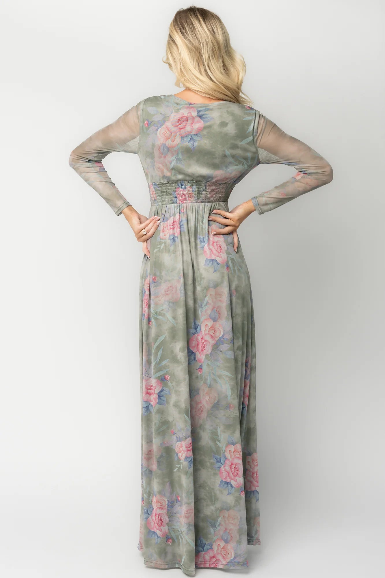 Fable Mesh Maxi Dress | Dusty Sage Floral