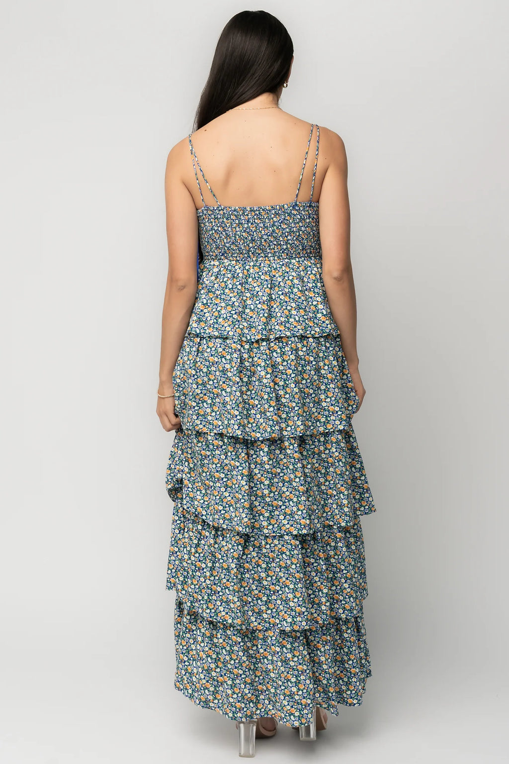 Wilma Maxi Dress | Dark Blue Multi