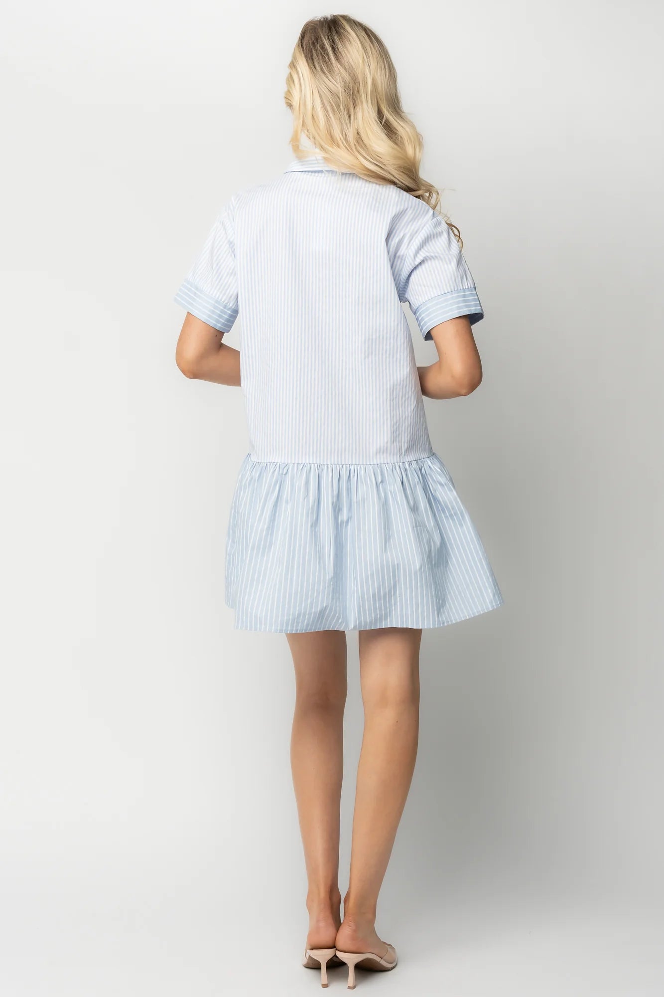 Penelope Shirt Dress | Blue + White Stripe