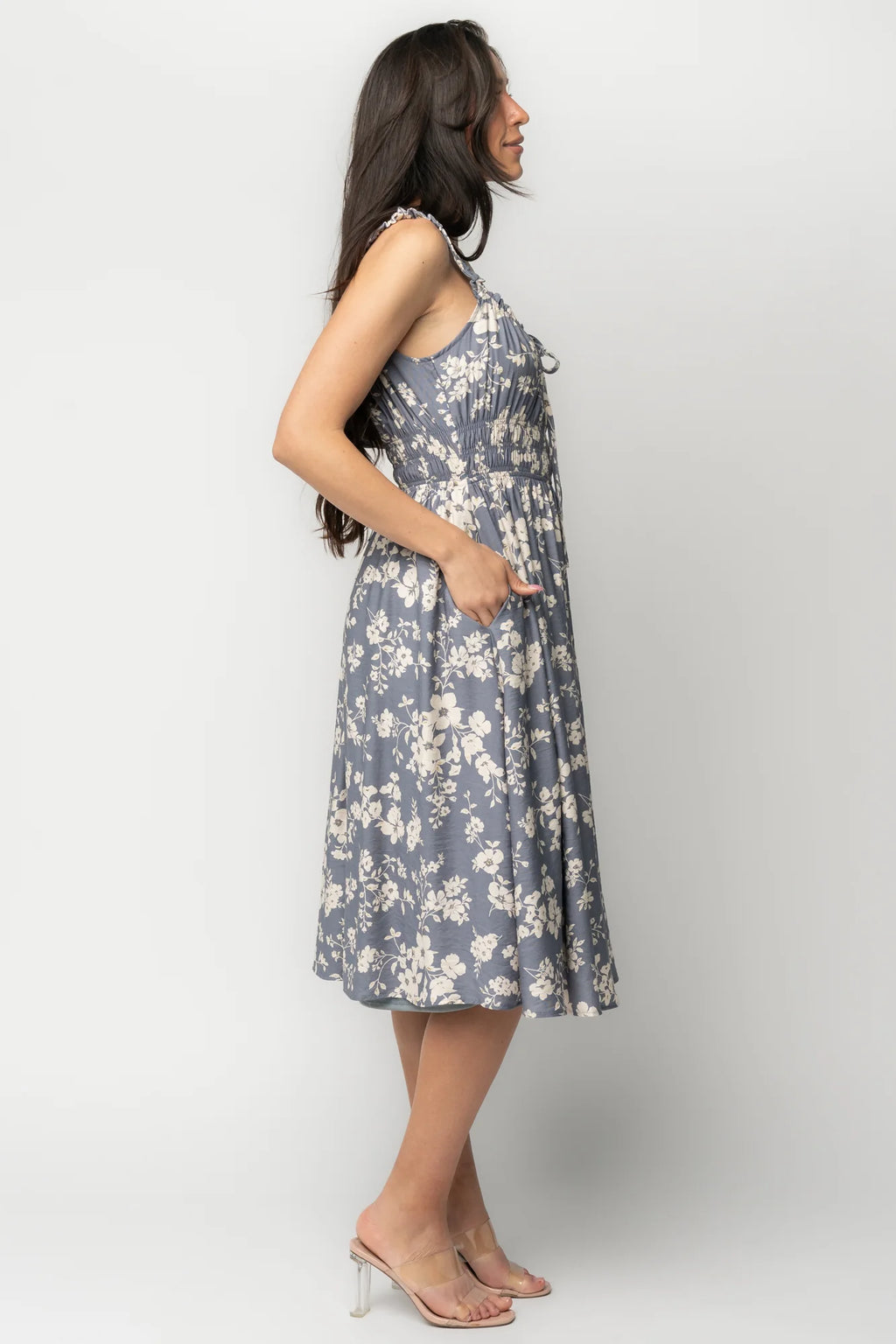 Betty Midi Dress | Slate Floral