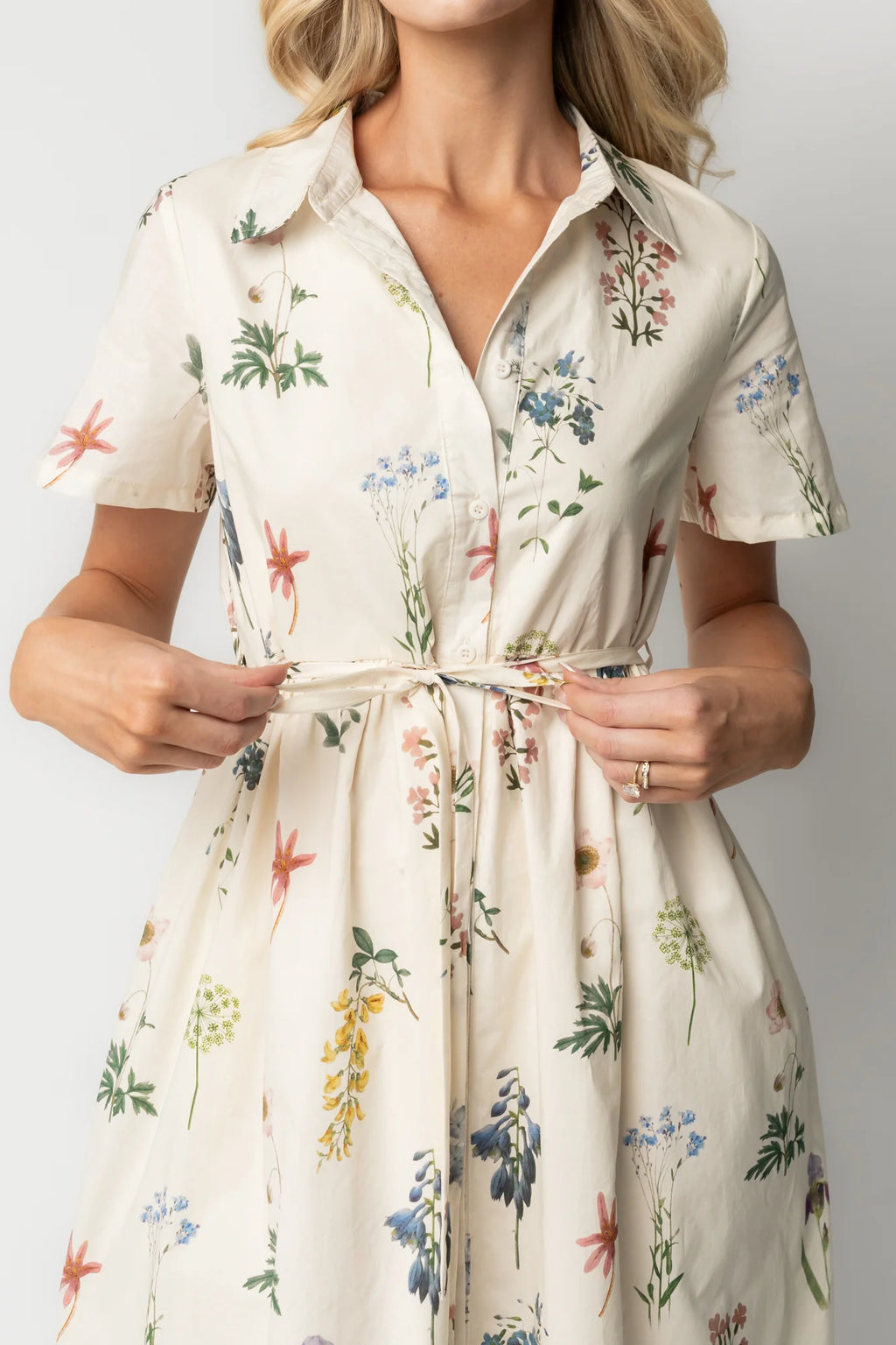Marley Midi Dress | Ivory + Multi Floral