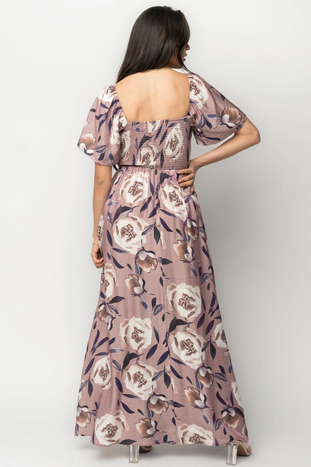 Aveline Maxi Dress | Dusty Mauve Floral