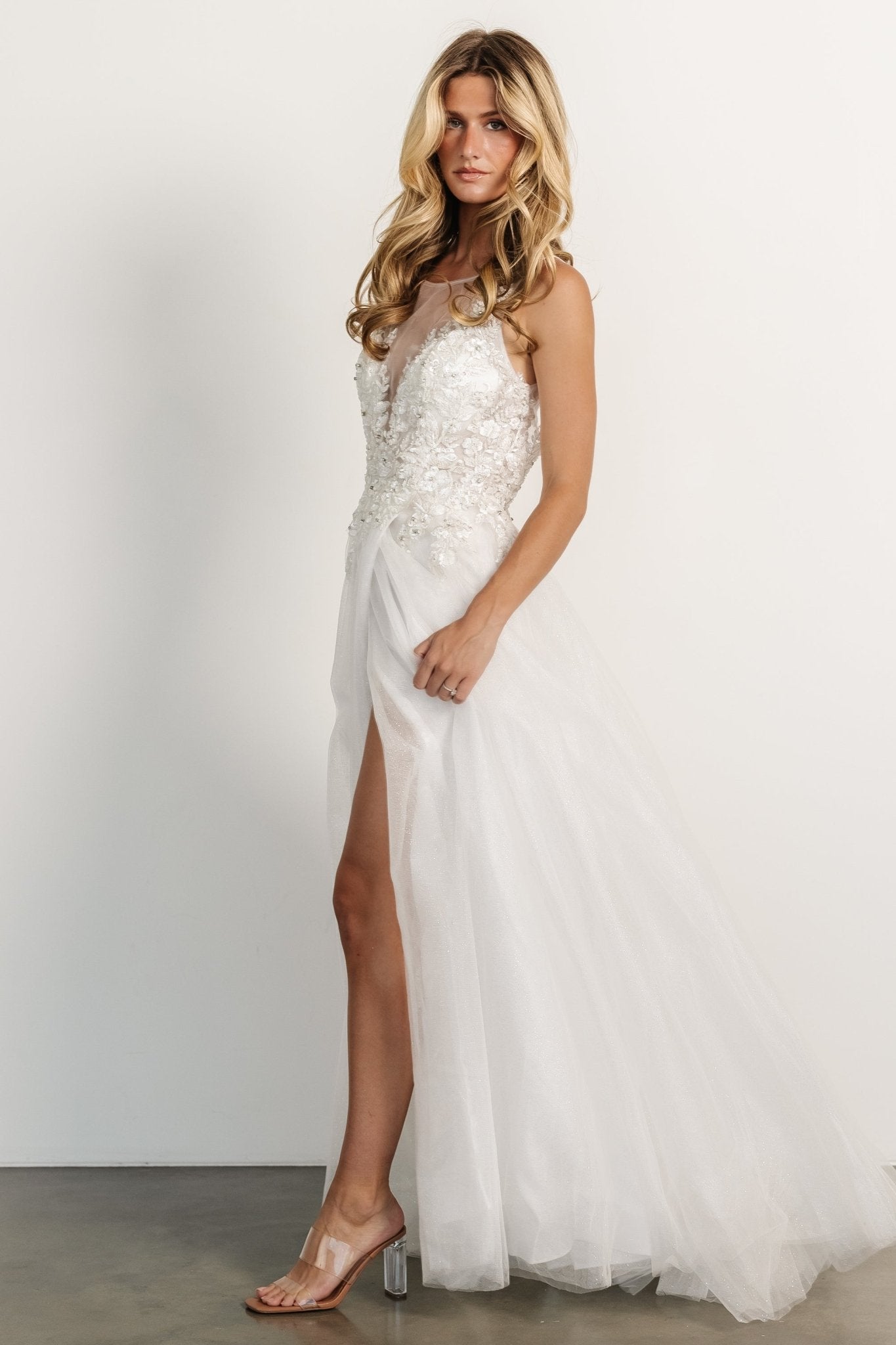 Affection Shimmer Bridal Gown | Off White