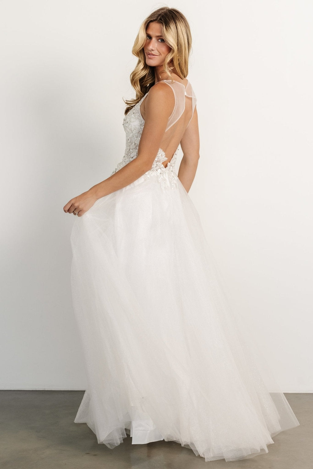 Affection Shimmer Bridal Gown | Off White
