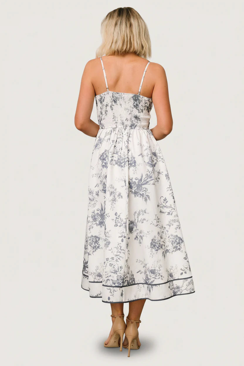 Bellagio Midi Dress | Slate Floral