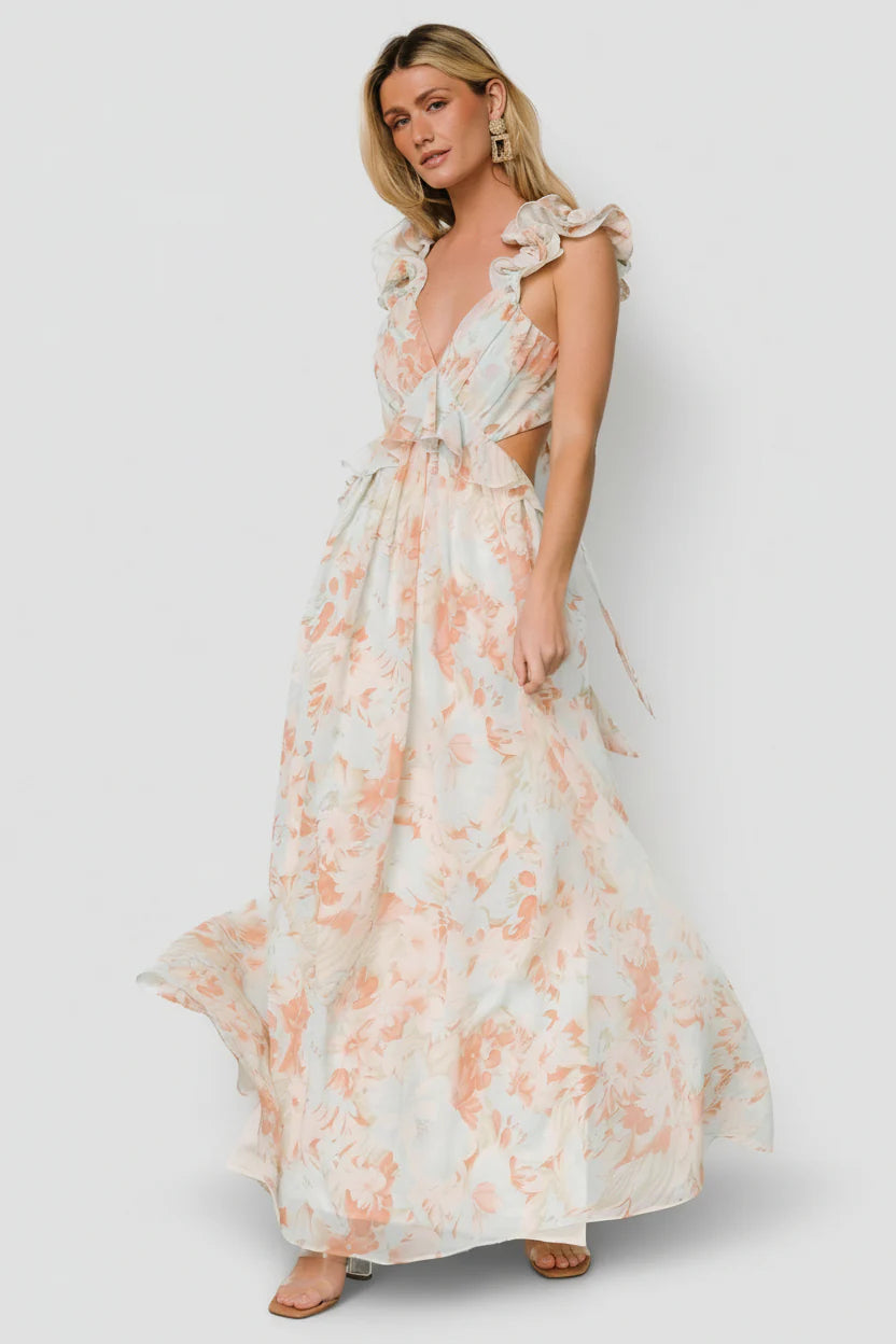 Brigitta Maxi Dress | Mint Floral