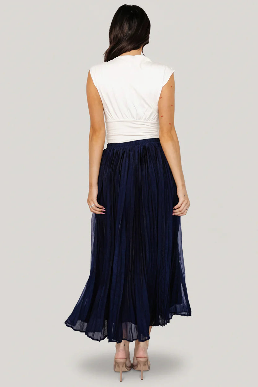 Cyra Midi Skirt | Navy
