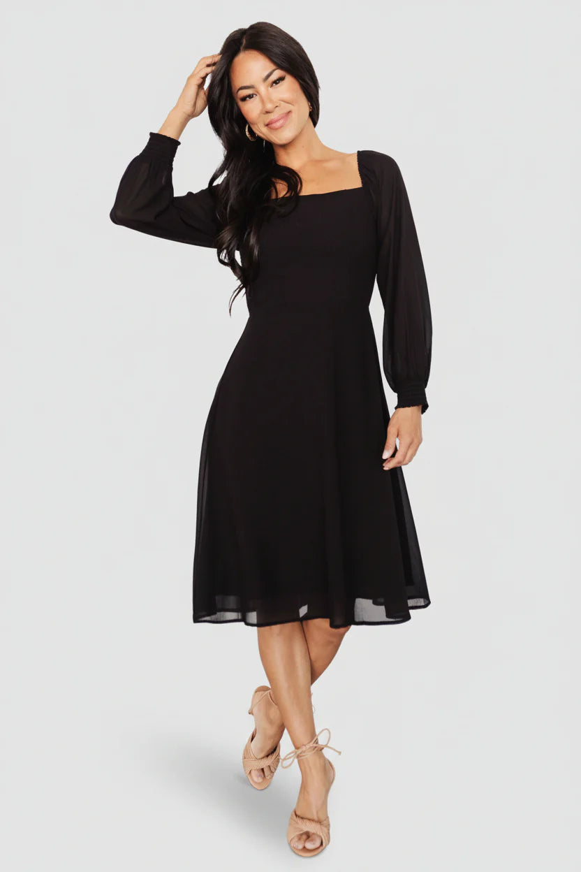 Elise Short Dress | Black