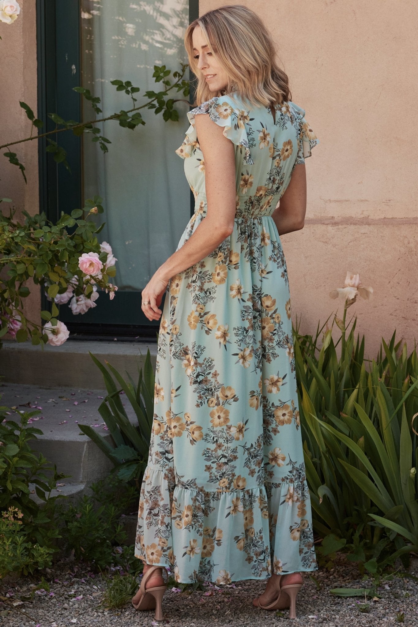 Kearny Ruffle Maxi Dress | Mint Floral