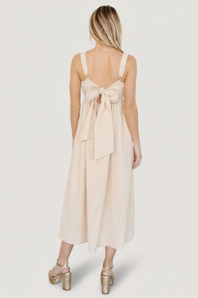 Mia Tie Back Dress | Natural