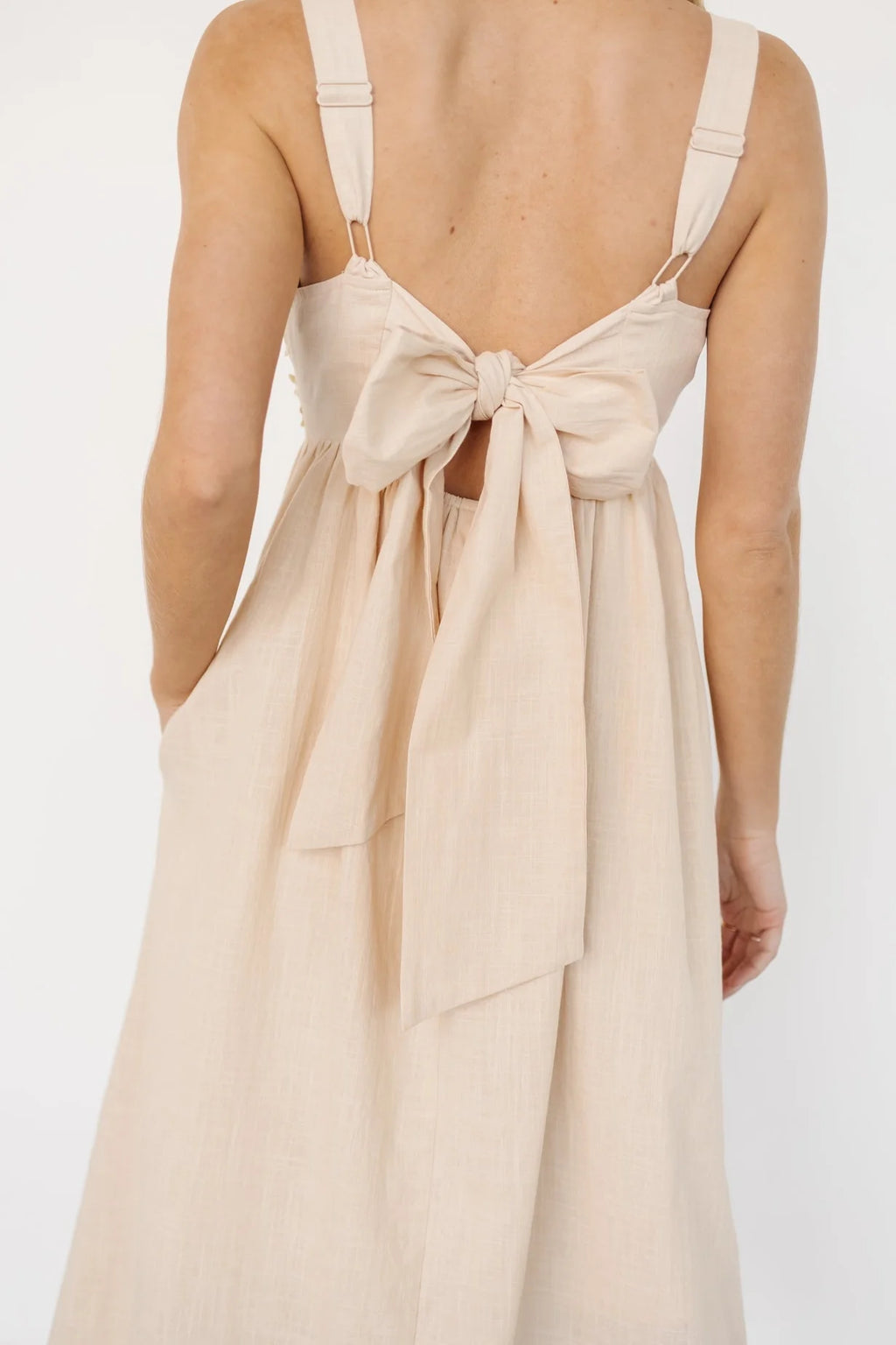 Mia Tie Back Dress | Natural