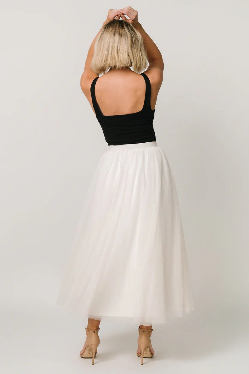 Mila Tulle Skirt | Cream
