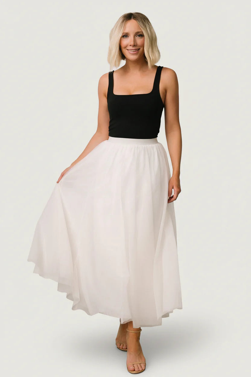 Mila Tulle Skirt | Cream