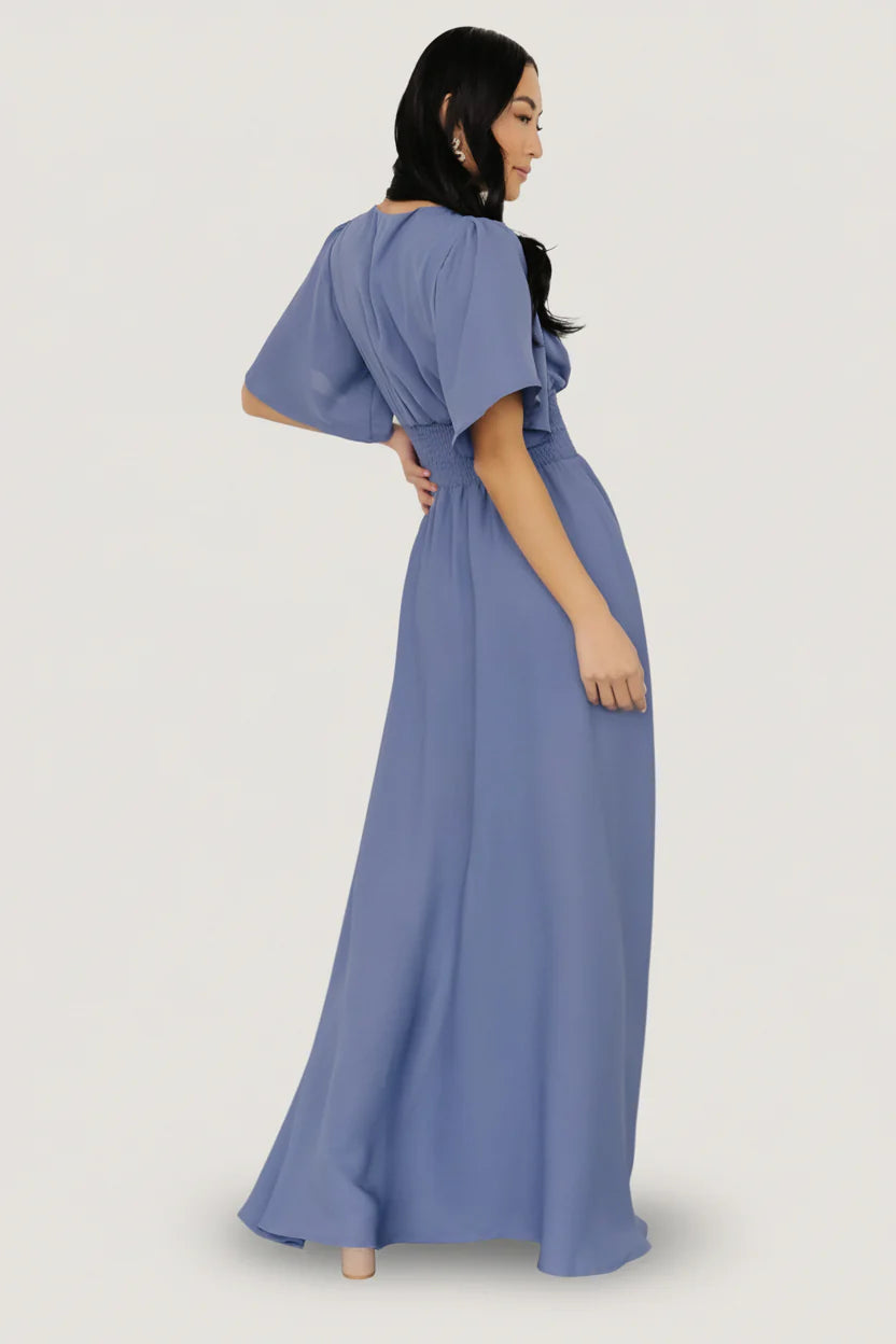 Verona Smocked Maxi Dress | Blue