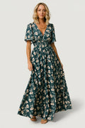 Verona Smocked Maxi Dress | Slate Floral